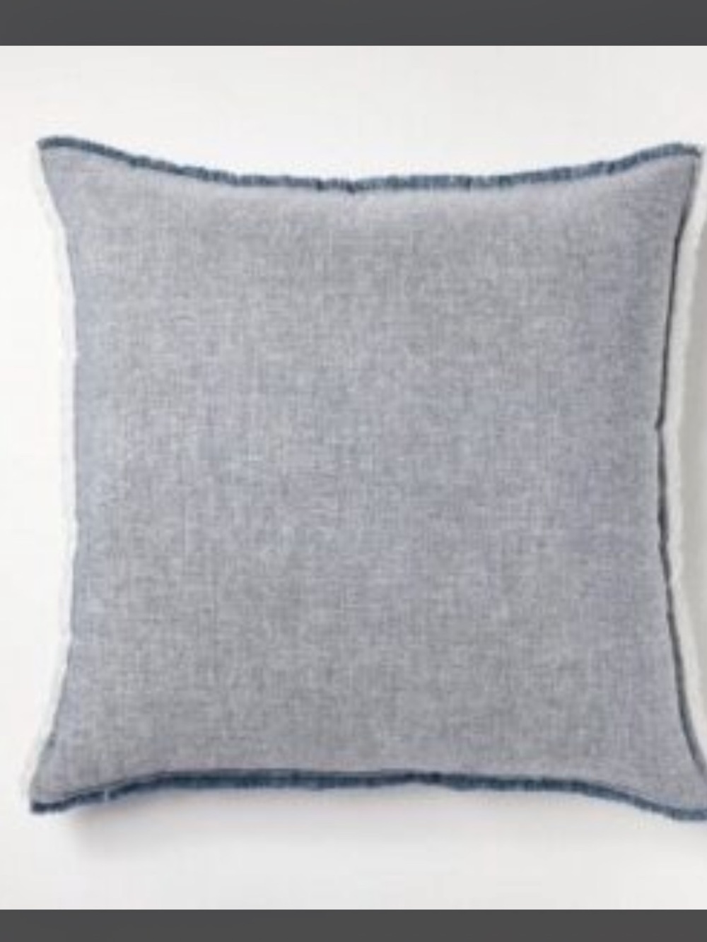 Threshold Studio McGee Blue Linen Fringe Accent Pillow